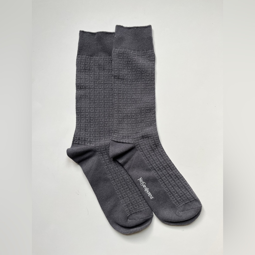 Yves Saint Laurent Charcoal Dress Socks